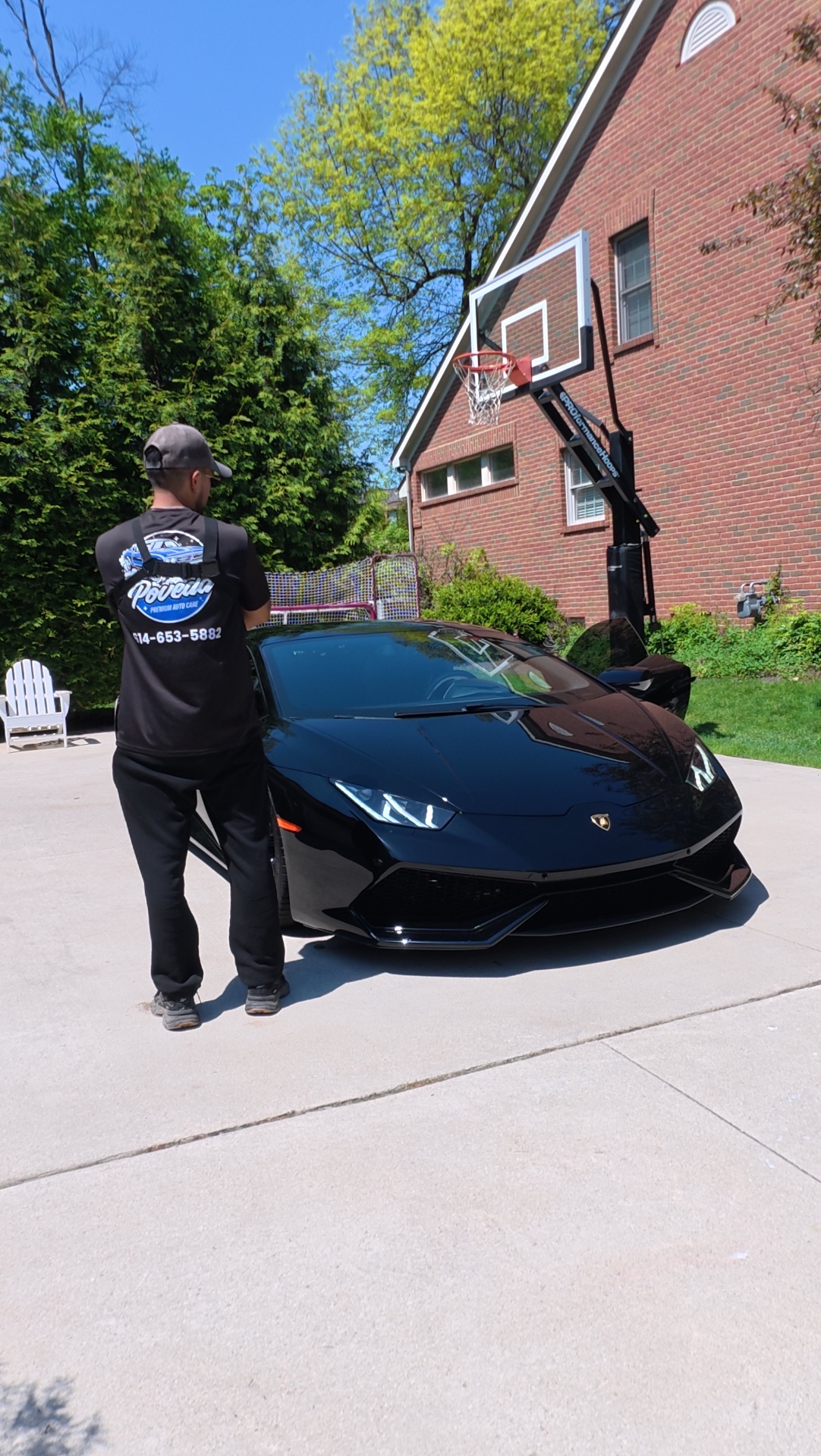 Poveda technician with Lamborghini