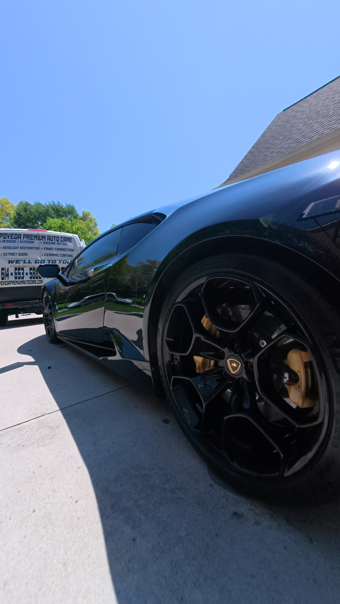 Lamborghini detailed on location by Poveda Premium Auto Care